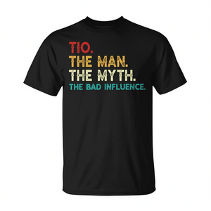 T-Shirt Vintage Tio the Man the Myth the Bad Influence, Prodotto Promozionale Premium - Product Image 3