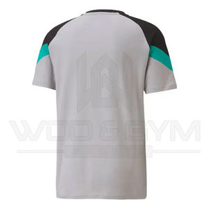 Camiseta personalizada de secado rápido OEM y ODM para hombre, 100% algodón, poliéster, colores sólidos, diseño en blanco con logotipo personal - Product Image 4