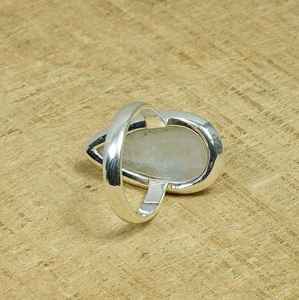 White Rainbow Moonstone 925 Sterling Silver Pear Shape Ring Handmade Gemstone Jewelry Elegant Gift For Her - Product Image 4