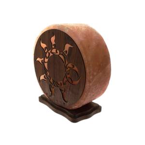 Lámpara de Sal Tallada Personalizable, Ecológica, de Material Natural Orgánico, Diseño de Flor 3D, Color Rosa, Esfera de Feng Shui, Decoración del Hogar - Product Image 3