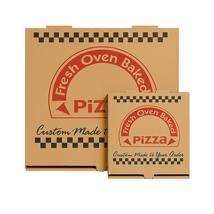 Hot Trending Pizza Carton Box Strong Kraft Pizza Box Embalaje para entrega y comida callejera - Product Image 6