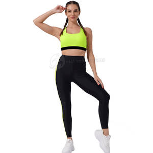 Conjunto de mallas de sujetador de Yoga ligero de alta calidad para mujer, patrón sólido, transpirable, diseñado a la moda, de talla grande, precio de fábrica - Product Image 1