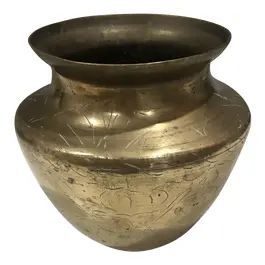 หม้อน้ำโลหะ lota สีทองแบบดั้งเดิมแฮนด์เมดสำหรับจัดเก็บหม้อกลมของตกแต่งบ้านของขวัญ - Product Image 2