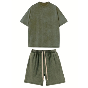 Ensemble Sportswear Décontracté Unisexe Personnalisé avec Logo, Meilleures Ventes 2026, Vente en Gros, Ensemble 2 Pièces Tricoté 100% Coton à Séchage Rapide - Product Image 1