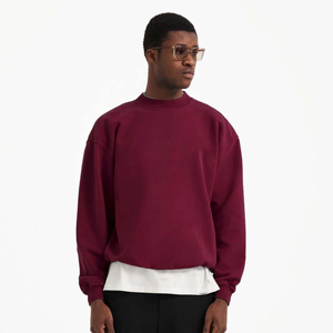 Sudadera clásica de cuello redondo de lana para hombres y mujeres, manga larga para capas, descanso, estilo callejero informal, estampado en relieve - Product Image 3