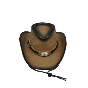 Nuevos sombreros de vaquero de cuero al aire libre para hombres de vaquero occidental personalizados Sombreros de vaquero en cuero genuino Sombreros de moda al por mayor - Product Image 5