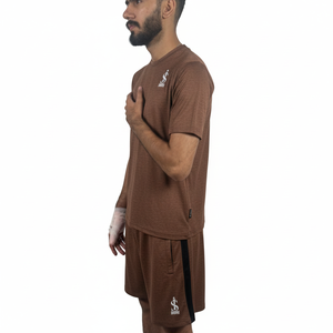 Ensemble t-shirt et short 2 pièces en coton 100% pour hommes, logo brodé personnalisé, streetwear confortable, ensembles courts - Product Image 3