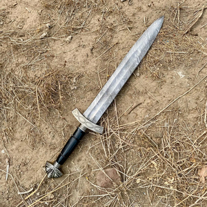 Espada vikinga de acero de Damasco hecha a mano - Product Image 5