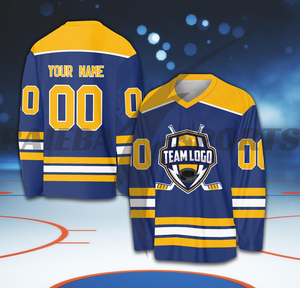 2025, venta al por mayor de fábrica, conjunto de uniforme de hockey sobre hielo transpirable personalizado, Premium diseño personalizado de calidad, nombre del equipo incluido 100% - Product Image 5