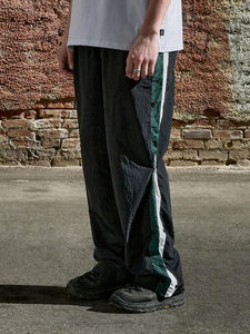 Flare <b>Trousers</b> for Men Custom OEM Jogger Breathable Waterproof High Street Style Polyester Drawstring Sweatpants Outdoor - Product Image 3