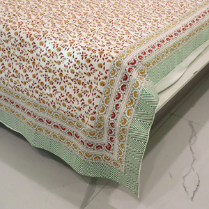 Đẹp Mô Hình <span class=keywords><strong>Zigzag</strong></span> Thiết Kế Biên Giới Làm Việc Khăn Trải Giường Jaipuri Hoa Mô Hình Chăn Có Thể Đảo Ngược Bedsheets Cho Bộ Đồ Giường Nhà Trang Trí Nội Thất - Product Image 1