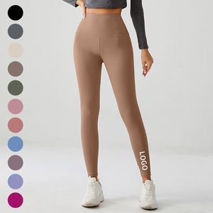 Leggings de yoga légers et extensibles OEM avec impression de logo personnalisé pour femmes vêtements de fitness en nylon spandex - Product Image 2
