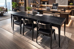 MESA DE COMEDOR DE ÓNICE NEGRO DE 60 CM DE ANCHO, MESA DE COMEDOR MODERNA DE LUJO DE PIEDRA DE ÓNICE, MUEBLES DE COMEDOR ELEGANTES, MESA DE COMEDOR MODERNA DE ROBLE - Product Image 3