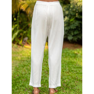 Women's Breathable <b>Chiffon</b> Straight Leg Sweatpants with Elastic Waist - Product Image 4