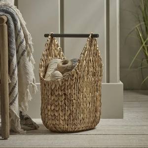 Tienphong gros jacinthe d'eau tissée à la main avec poignées en bois pour vêtements jouets polyvalents - Product Image 2