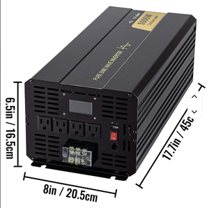 อินเวอร์เตอร์รถยนต์ MEHTAB ระดับอุตสาหกรรม DIY OEM ปรับแต่งได้ 5000W คลื่นไซน์บริสุทธิ์ DC 12V เป็น AC 120V พร้อมหน้าจอ LCD พอร์ต USB จ่ายไฟ 60Hz - Product Image 2
