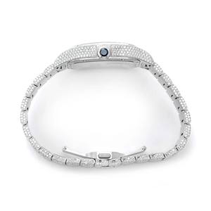 Montre en quartz Moissanite avec assurance commerciale, OEM prêt à l'emploi, personnalisable, revente, luxe haut de gamme, cadran en verre - Product Image 4