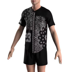 Venta caliente equipo de béisbol Jersey sublimación Impresión 2 botones Jersey de béisbol - Product Image 5