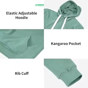 ชุดวอร์มผู้ชาย 2 ชิ้น สีเขียวเซจ เสื้อฮู้ดแบบสวมหัว กางเกงจ็อกเกอร์มีเชือกผูก - Product Image 3