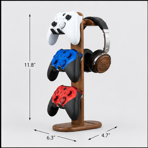 Wooden Game <b>Controller</b> <b>Stand</b> Table Top Storage Organizer Minimalist Design Multifunctional Holder For Xbox And PlayStation - Product Image 4