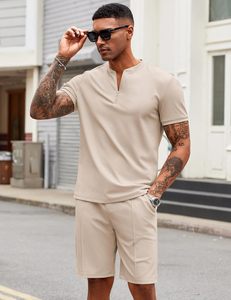 Survêtement de jogging Ensemble de sport Vêtements décontractés 2 pièces avec quart de fermeture éclair et manches - Product Image 1