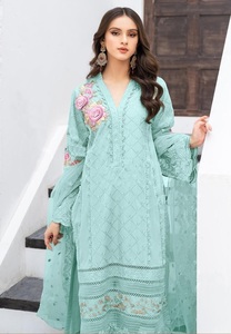 Diseñador paquistaní original, trabajo de bordado pesado con Organza, diseñador original Dupatta, colección de trajes de boda - Product Image 3