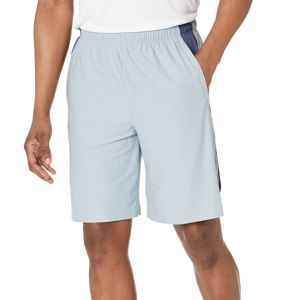 Men's 100% Polyester Canvas Quick-Drying Anti-Wrinkle Breathable Eco-Friendly <b>Knee</b>-Length Fitness Running Shorts Low Waist - Product Image 1