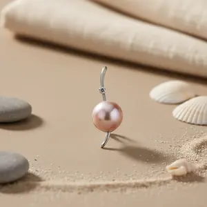 Colgante de Plata 925 con Perla Rosa para Mujer, Joyería Elegante - Product Image 2