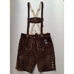 Pantalones cortos bávaros informales ajustados para hombre High Street Style Latest Lederhosen Shorts con función antiarrugas - Product Image 6