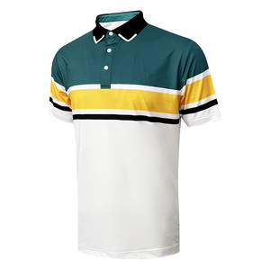 Camiseta de golf de secado rápido personalizada para hombre Polo de LICRA de poliéster con logotipo bordado de patrón de impresión de manga corta - Product Image 2
