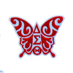 Parches insignias de moda para decoración del hogar al por mayor tela de sarga de Navidad personalizada borde cortado con láser bordado de chenilla de hierro - Product Image 1