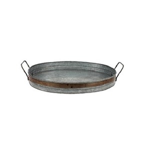 Bandeja galvanizada de primera calidad, diseño único, mesa de forma ovalada, bandeja galvanizada para artículos domésticos que sirven tary - Product Image 1