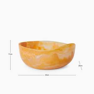 Bol de service en résine écologique de haute qualité avec incrustation polie modèle Angel, ensemble d'assiettes à salade, vaisselle de cuisine, vaisselle, 24 heures - Product Image 5