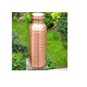 Botellas de agua de cobre puro 100% para beber directamente, estilo minimalista, con logotipo personalizado de calidad superior, listas para exportar, para Yoga, 100% - Product Image 1