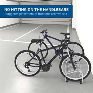 Soporte de Piso para 4 Bicicletas de Acero Inoxidable y Aluminio, Organizador de Almacenamiento de Bicicletas para Exteriores y Soporte de Estacionamiento para Bicicletas de Carretera - Product Image 2