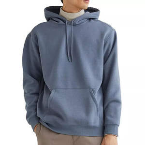 Custom <b>Men's</b> Regular Fit Solid Fleece Pullover Hoodie Autumn Eco-Friendly Street Style <b>Sweatshirt</b> Plain Dyed Bulk Blank - Product Image 2