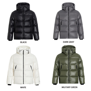 Manufacturer Custom LOGO <b>Black</b> Winter Windproof Outdoor Duck Down <b>Feather</b> Fill Bubble puffer jackets Coats Men - Product Image 2