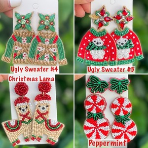 Pendientes Bordados florales con cuentas, diseño de flores amarillas y blancas, Centro de perlas, joyería de moda, ropa de fiesta llamativa elegante - Product Image 6