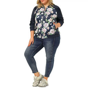 Chaqueta bomber simple con tela suave y apariencia elegante Chaqueta bomber informal de moda con cremallera frontal - Product Image 5