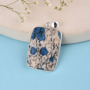 Natural K2 jaspe piedra preciosa 925 colgante de plata esterlina forma de pera joyería de moda colgantes encantos colgante de moda para Unisex - Product Image 2