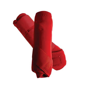 Botas de Neopreno Ajustables con Correa Cruzada Delantera y Trasera para Protección de Tendones de Carreras, Productos para el Cuidado del Caballo, Negro/Blanco - Product Image 1