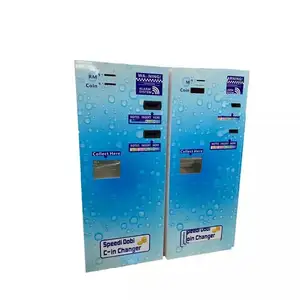 Máquina trocador de moeda serviço porta traseira com 2 bill acceptor para máquina de lavanderia massagem cadeira vending machine