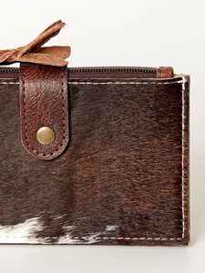 New Real Handmade Hair on Fur Leather Casual Stylish Wallets Hair on Leather Zipper <b>Small</b> Coin <b>Purse</b> for Women - Product Image 3