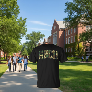 T-Shirt Promozionale Personalizzabile HBCU Black History Camo per Abbigliamento Universitario - Product Image 3