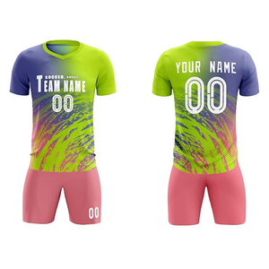 Uniformes de fútbol de poliéster 100% con nombre de equipo transpirable de alta calidad, nuevo diseño, camisetas de fútbol personalizadas Francia - Product Image 4