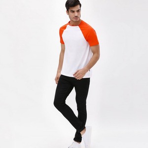 100% T-shirt à col rond en coton de haute qualité pour hommes Logo imprimé personnalisable motif solide - Product Image 4