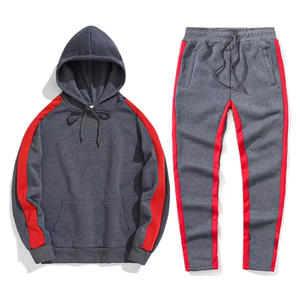 Chándal de algodón de diseñador para hombre, chándal de dos piezas con logotipo personalizado y pantalones de chándal para deportes de invierno, parte inferior lisa - Product Image 1