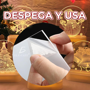 Lámpara Navideña Acrílica 3D con Control Remoto, Alimentación USB y por Batería, Decoración Luminosa Mágica y Elegante, Tamaño Pequeño, Regalo - Product Image 3