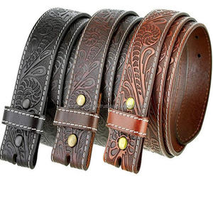 GENUINE FULL GRAIN WESTERN ENGRAVED TOOLED <b>LEATHER</b> <b>BELT</b> STRAP IN THREE VARIANT COLORS AND CUSTOMIZED SIZES - Product Image 6