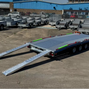 Remorque de transport de voitures neuve de qualité 16 pieds x 7 pieds à trois essieux 3500 kg Remorque à plateau bas AL-KO - Product Image 1